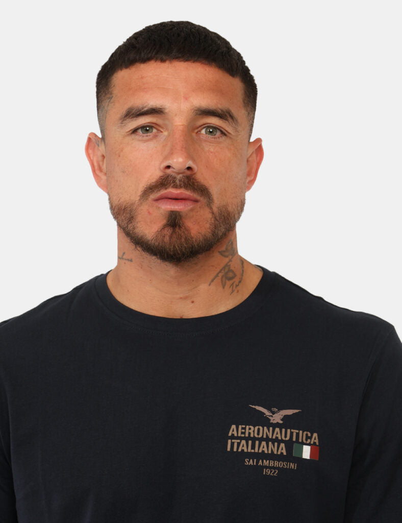 Aeronautica Italiana T-shirt Uomo Manica Corta Nera - ARE6TS035797U