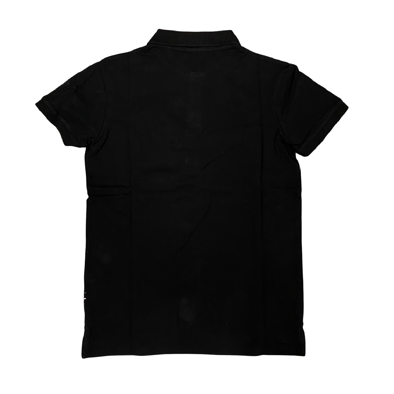 Aeronautica Italiana polo manica crta da uomo con stampa e ricamo 564 nero