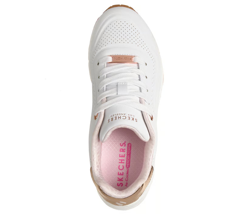 Skechers scarpa sneakers junior Uno Gen 1 Shimmer Wave 310286L/WHT bianca