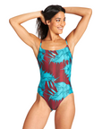 Arena W Allover Back One Piece 004166200 burned red