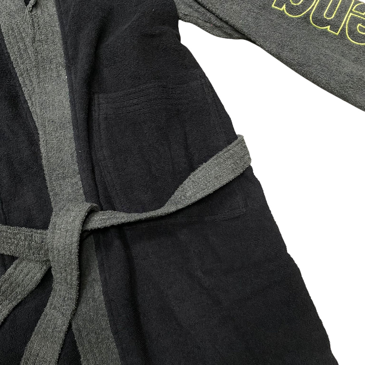 Arena Accappatoio Cotton Robe Bicolor 011690 550 Nero-Asfalto – Comfort Assorbente - tasca