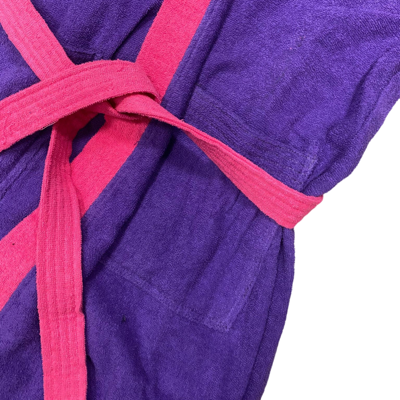 Arena Accappatoio Cotton Robe Bicolor 011690 990 Viola-Rosa – Comfort Assorbente - tasca