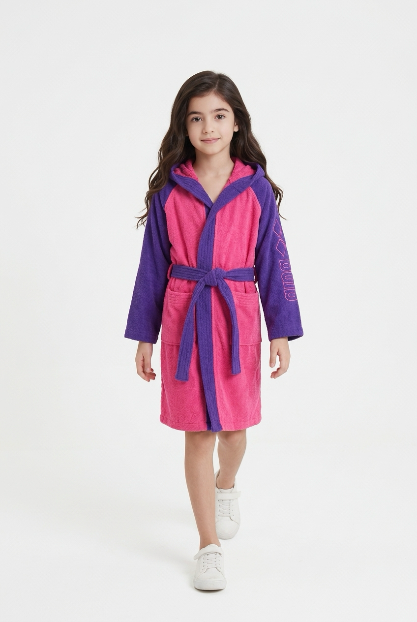 Arena Accappatoio Junior Cotton Robe 011690-909 Rosa-Viola Comfort e Assorbenza