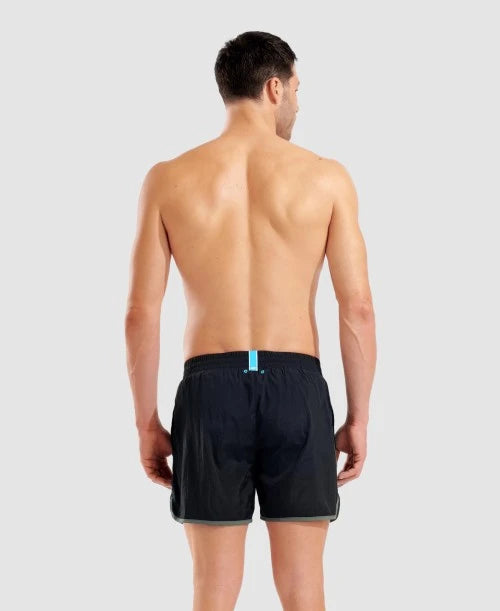 Arena costume da bagno a pantaloncino Big Logo Borders 009103560 nero-salvia