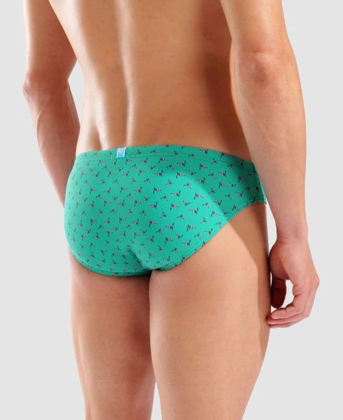 Arena costume da piscina da uomo Briefs Allover Flags 005244670 verde