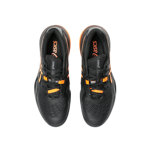 Asics Gel-Resolution X Clay Scarpe Tennis Uomo Terra Battuta - 1041A485-001 Nero-Arancio - alto
