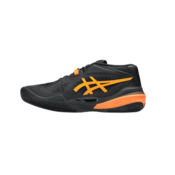 Asics Gel-Resolution X Clay Scarpe Tennis Uomo Terra Battuta - 1041A485-001 Nero-Arancio - laterale