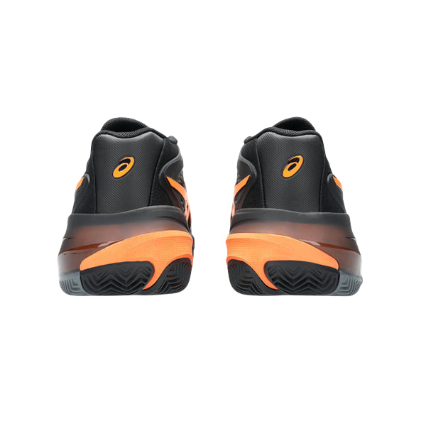 Asics Gel-Resolution X Clay Scarpe Tennis Uomo Terra Battuta - 1041A485-001 Nero-Arancio - tallone