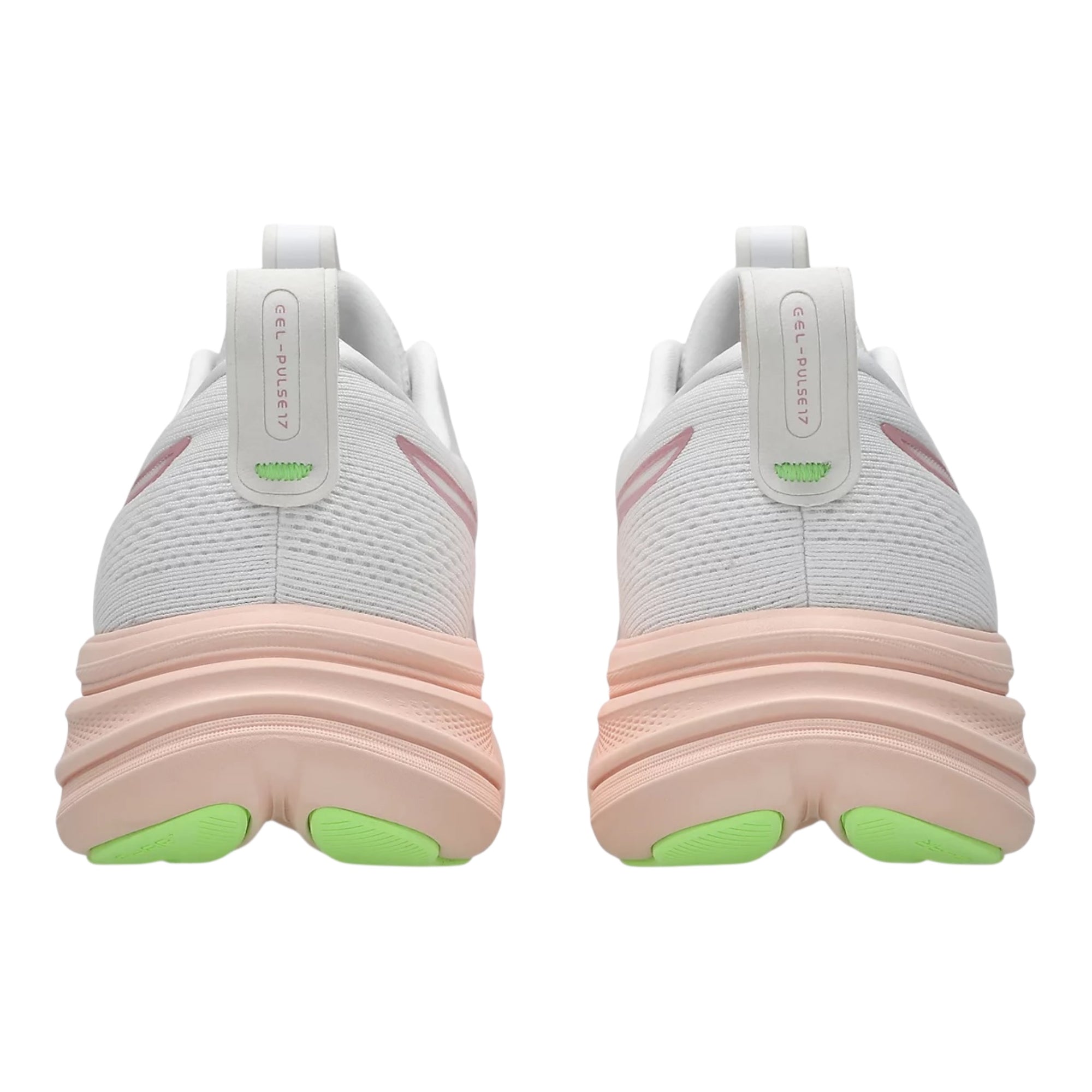 Asics Gel Pulse 17 1012B930-100 Bianco Rosa Donna Running vista tallone