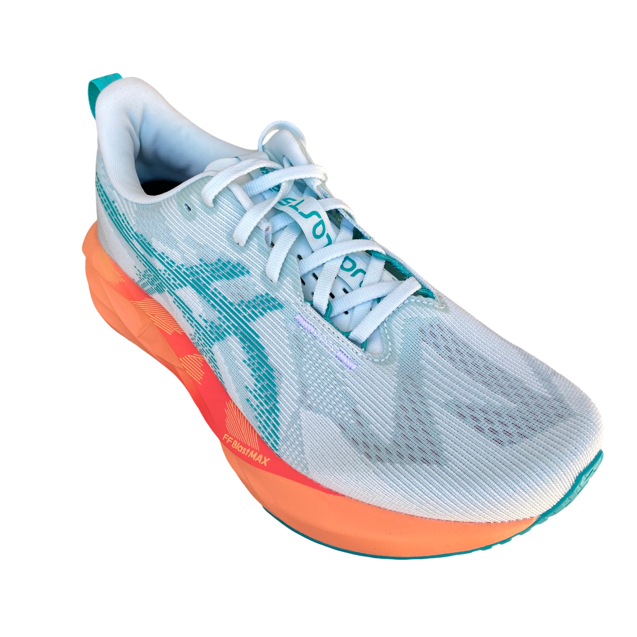 Asics scarpa da corsa da uomo Novablast 5 1011B974-400 verde acqua-arancio