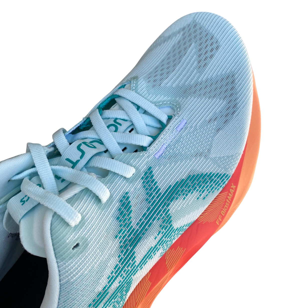 Asics scarpa da corsa da uomo Novablast 5 1011B974-400 verde acqua-arancio