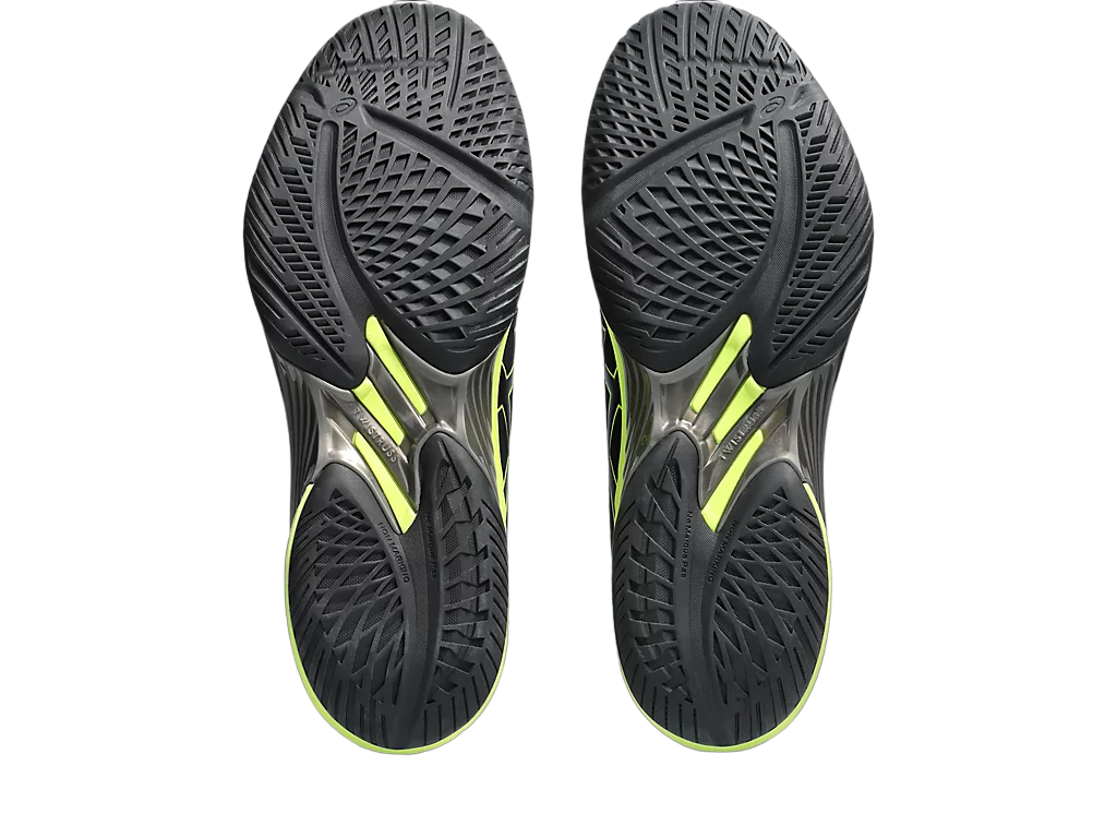 Asics scarpa da pallavolo da uomo Sky Elite FF MT 1051A065-004 nero-giallo fluo VISTA suola
