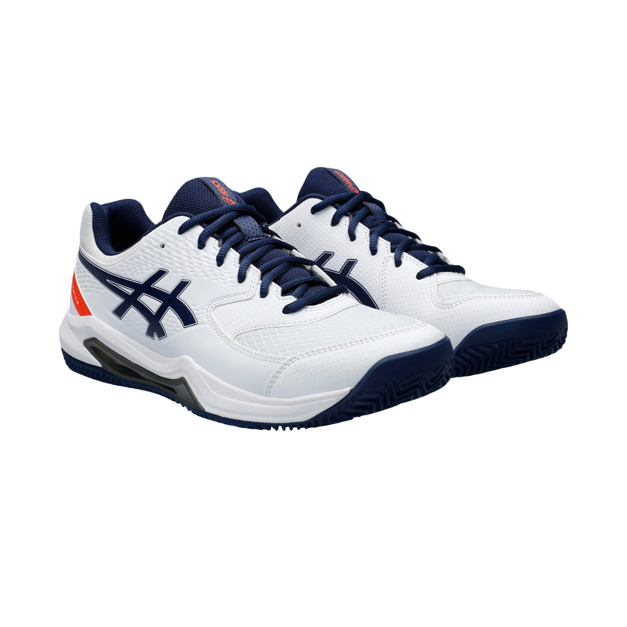 Asics scarpa da tennis da uomo per campi in terra battuta Gel Dedicate 8 Clay 1041A448-102 bianco-blu