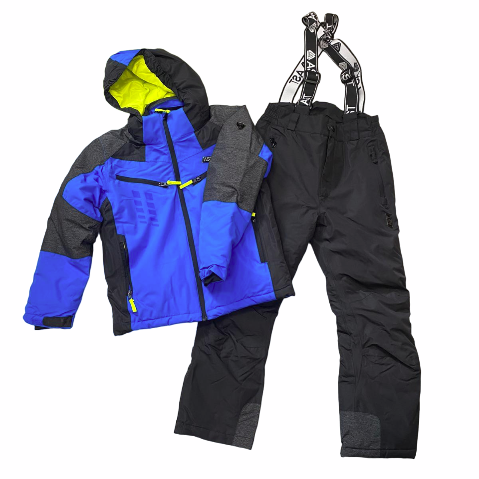 Astrolabio completo da sci da ragazzo JU9L B33 azzurro nero