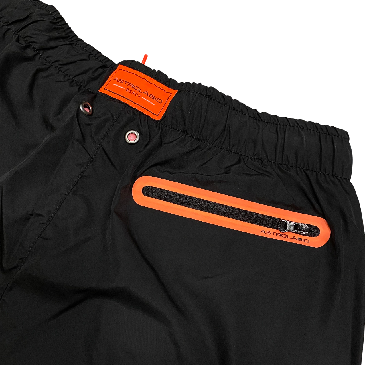 Astrolabio costume a pantaloncino da uomo con cerniera al taschino posteriore M87C P7Y nero_dettaglio