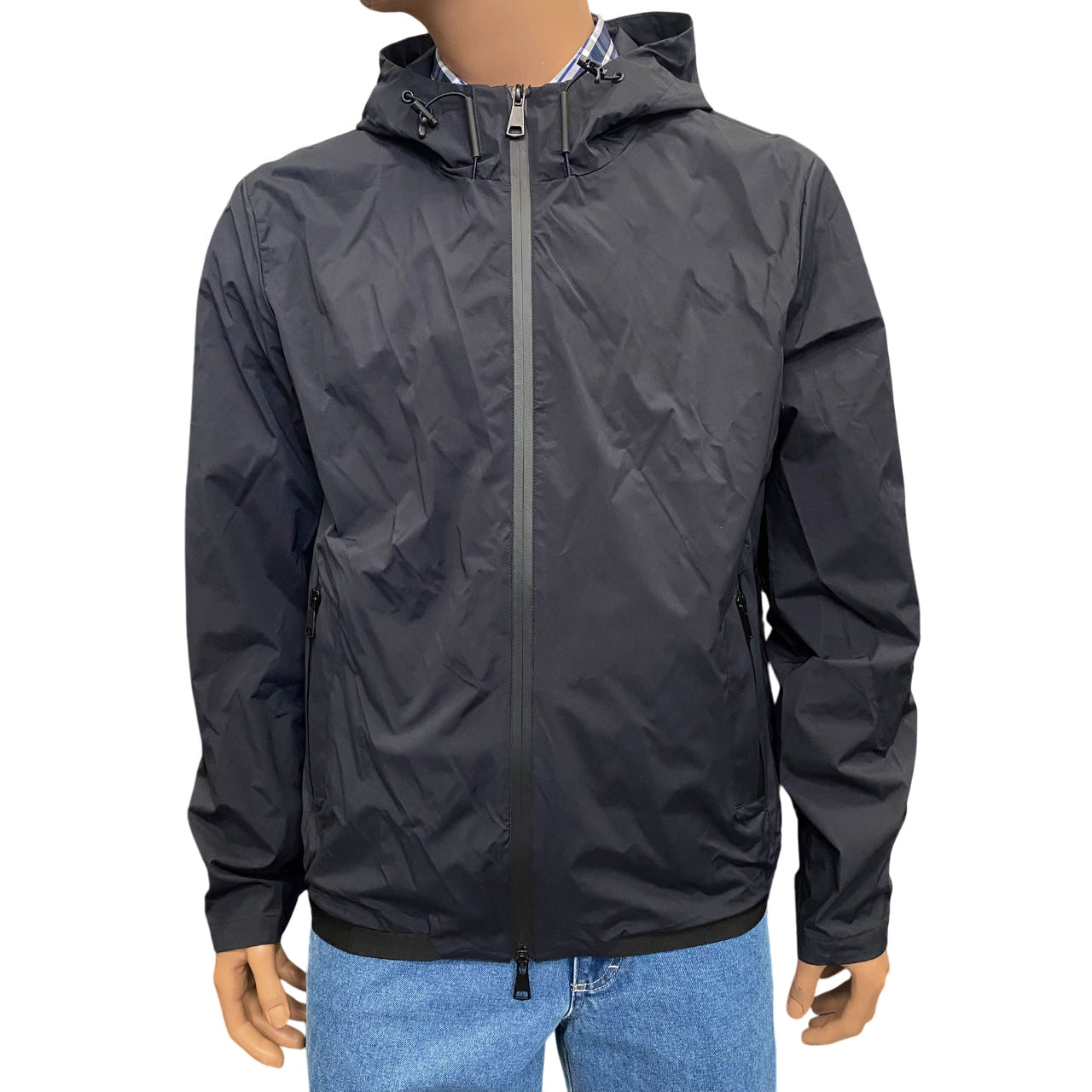 Astrolabio giubbino sfoderato da uomo con cappuccio CX9M 956 blu