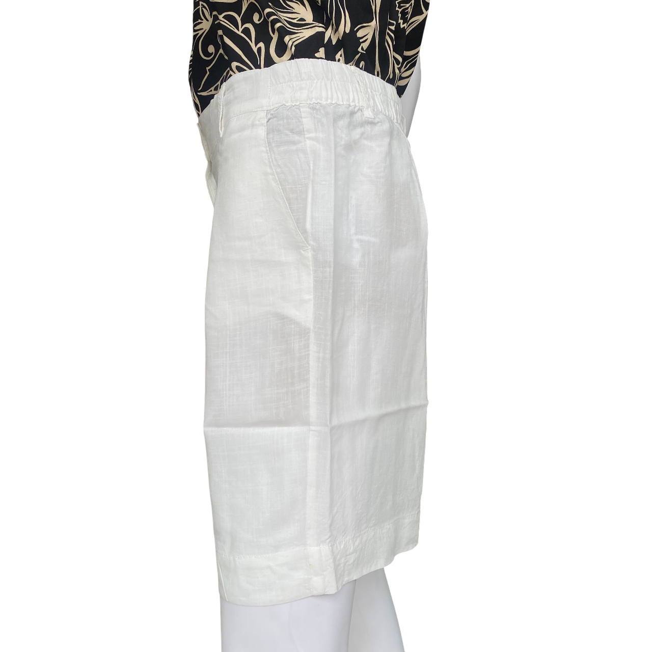 Astrolabio pantaloncino fresco estivo da donna CA63 010 bianco_laterale
