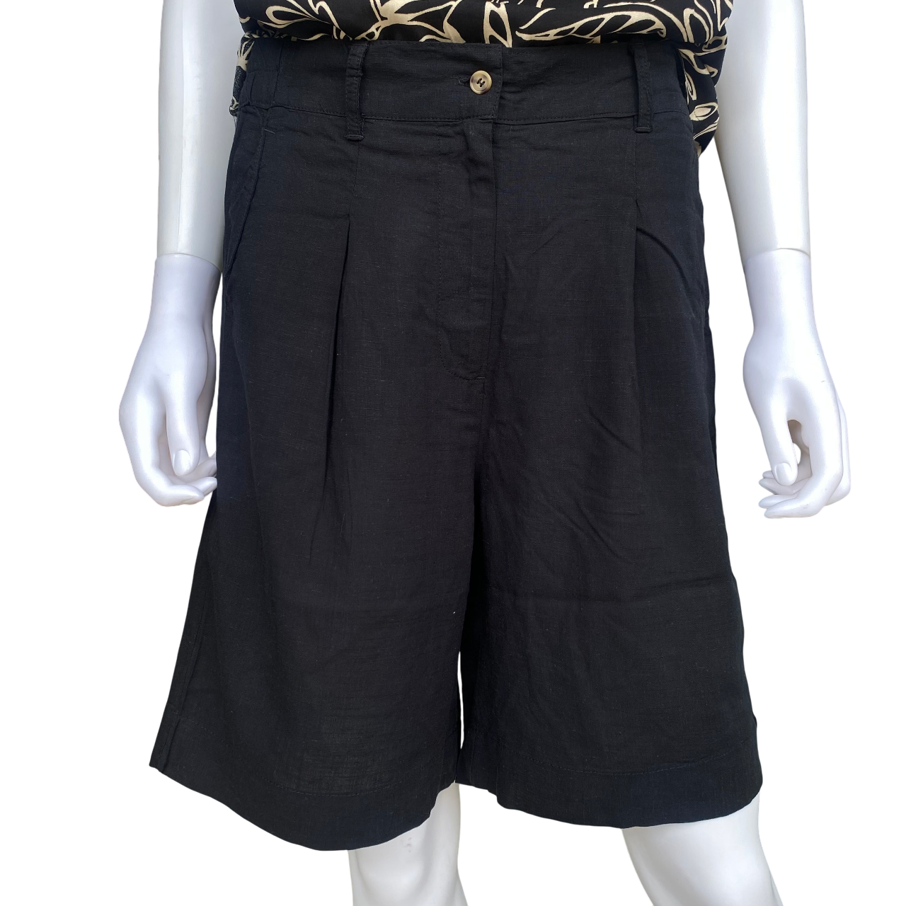 Astrolabio pantaloncino fresco estivo da donna CA63 500 nero_fronte