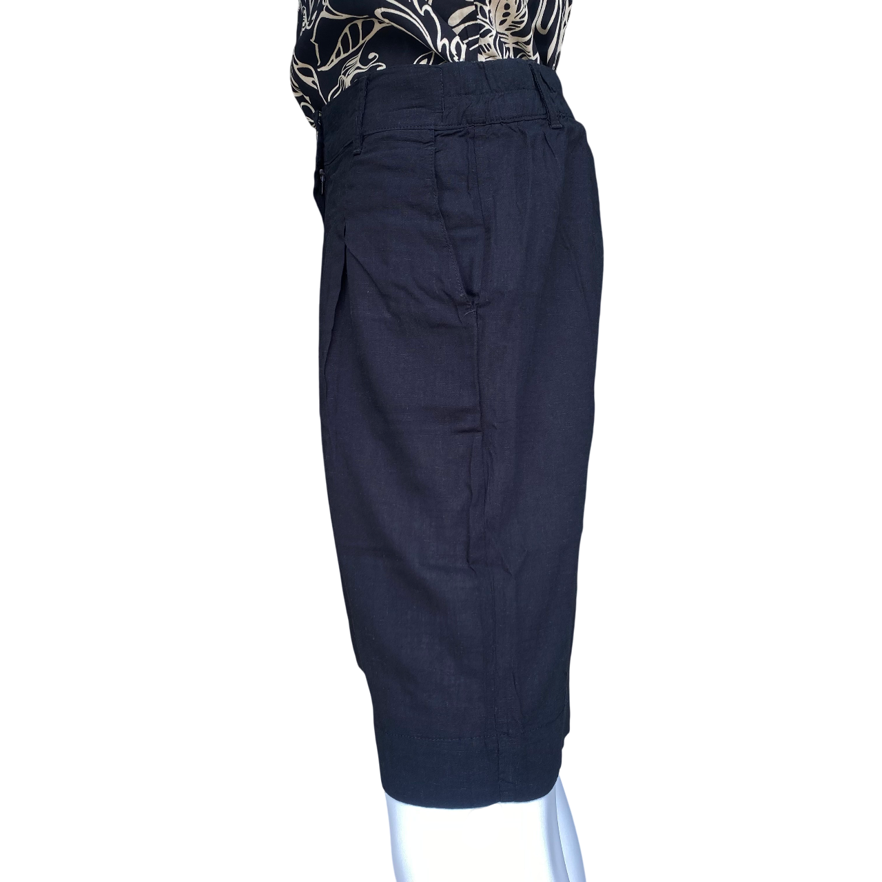 Astrolabio pantaloncino fresco estivo da donna CA63 500 nero_laterale