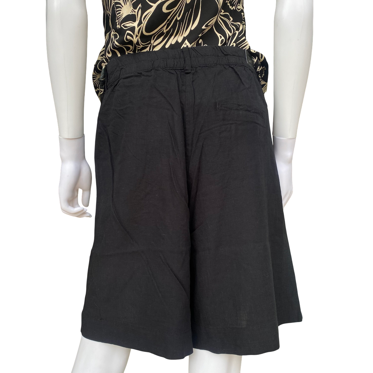 Astrolabio pantaloncino fresco estivo da donna CA63 500 nero_retro