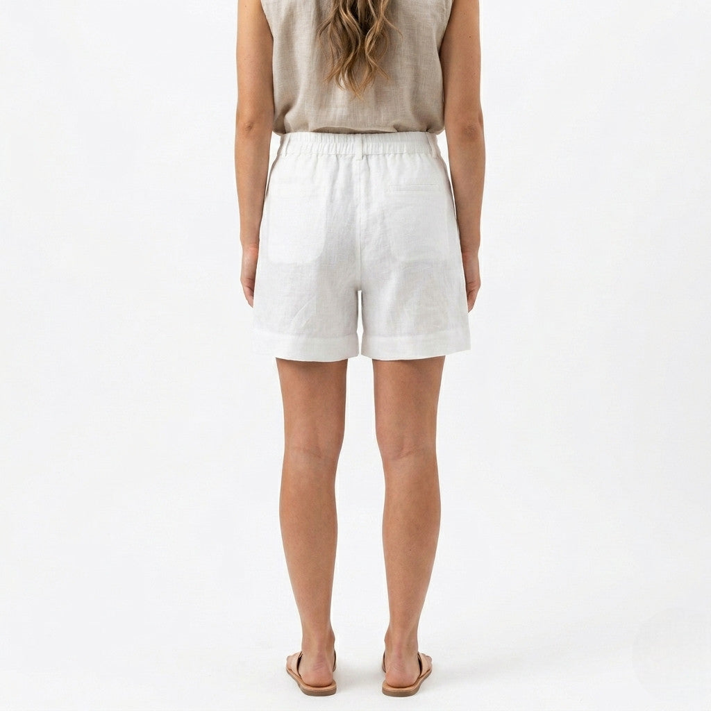 Astrolabio pantaloncino leggero bianco da donna CA63 T68E 2F
