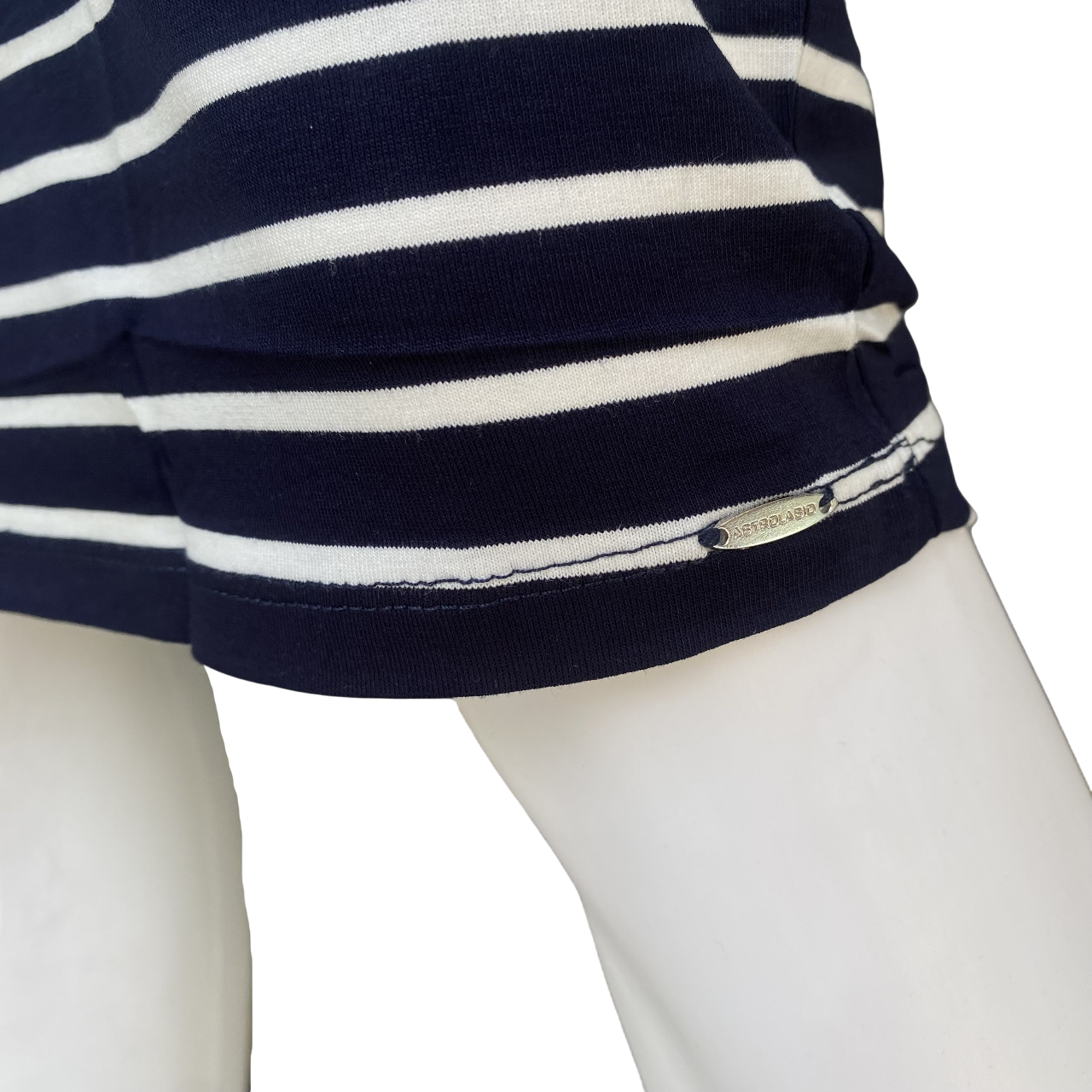 Astrolabio vestito a righe smanicato da donna M86M 956 blu_dettaglio