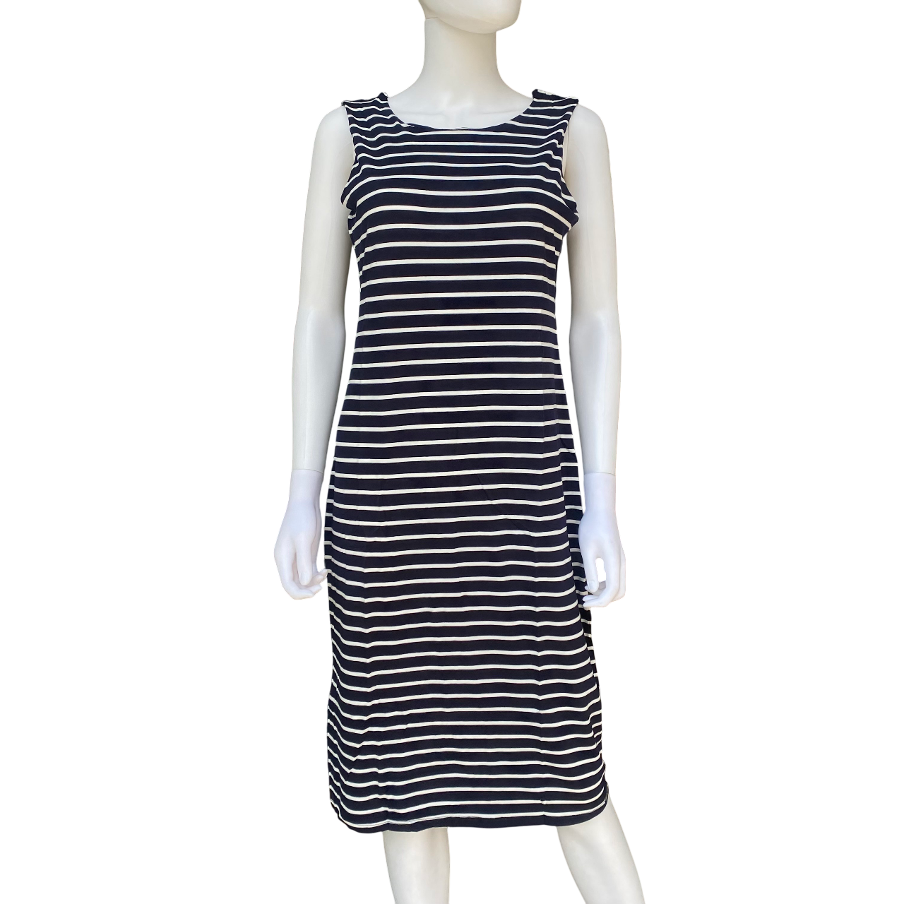 Astrolabio vestito a righe smanicato da donna M86M 956 blu_fronte