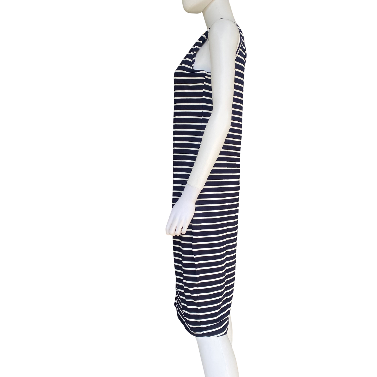 Astrolabio vestito a righe smanicato da donna M86M 956 blu_laterale