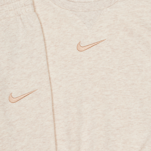 Nike tuta da bimbo in cotone felpato con felpa girocollo Essential 56M188-W67 avorio