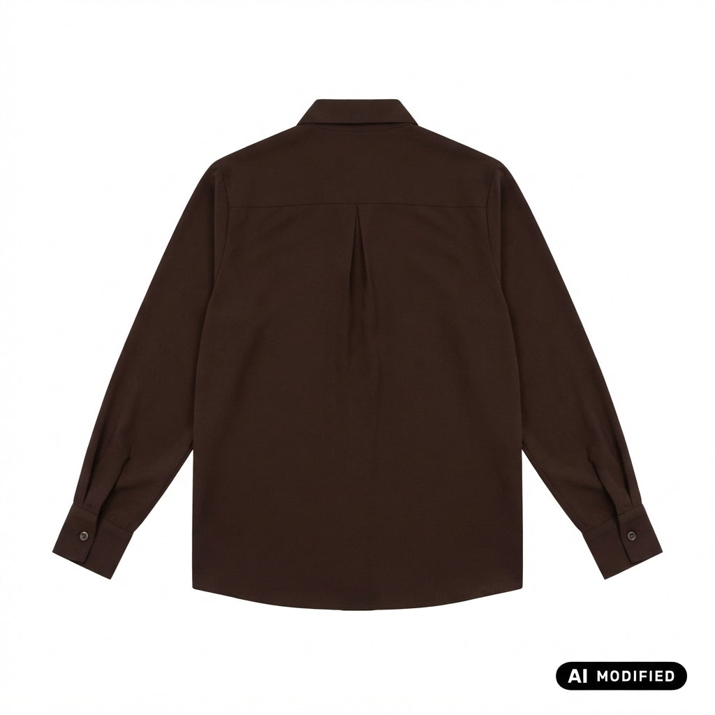 Relish Camicia SERIOUS manica lunga con tasche più patte raso più applicazioni strass SRA2603009012 marrone