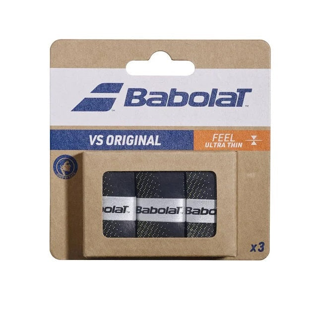 Babolat overgrip per racchette da tennis e padel VS Original X3 653040 232 nero giallo fluo