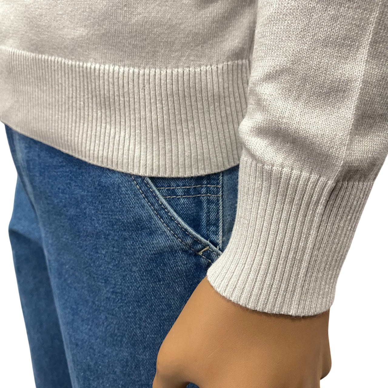 Bikkembergs Maglia Girocollo Uomo BMM1259 3010 beige – Stile e Comfort - manica