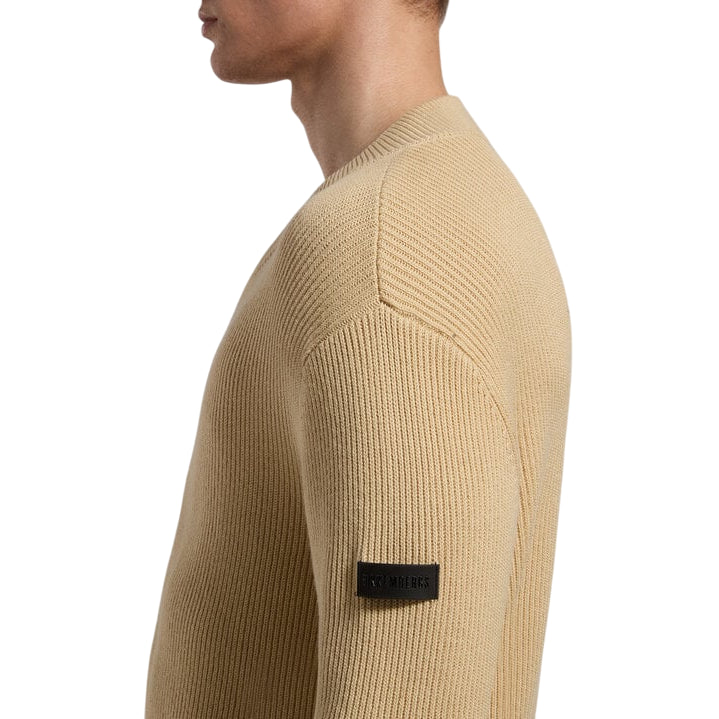 Bikkembergs Maglia Uomo con Cerniera Intera BMM1146 Beige - logo