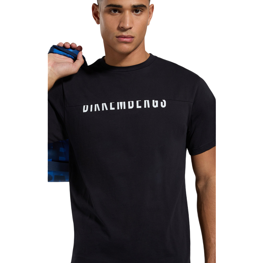 Bikkembergs maglietta manica corta da uomo in cotone jersey BMT0702 8000 nero