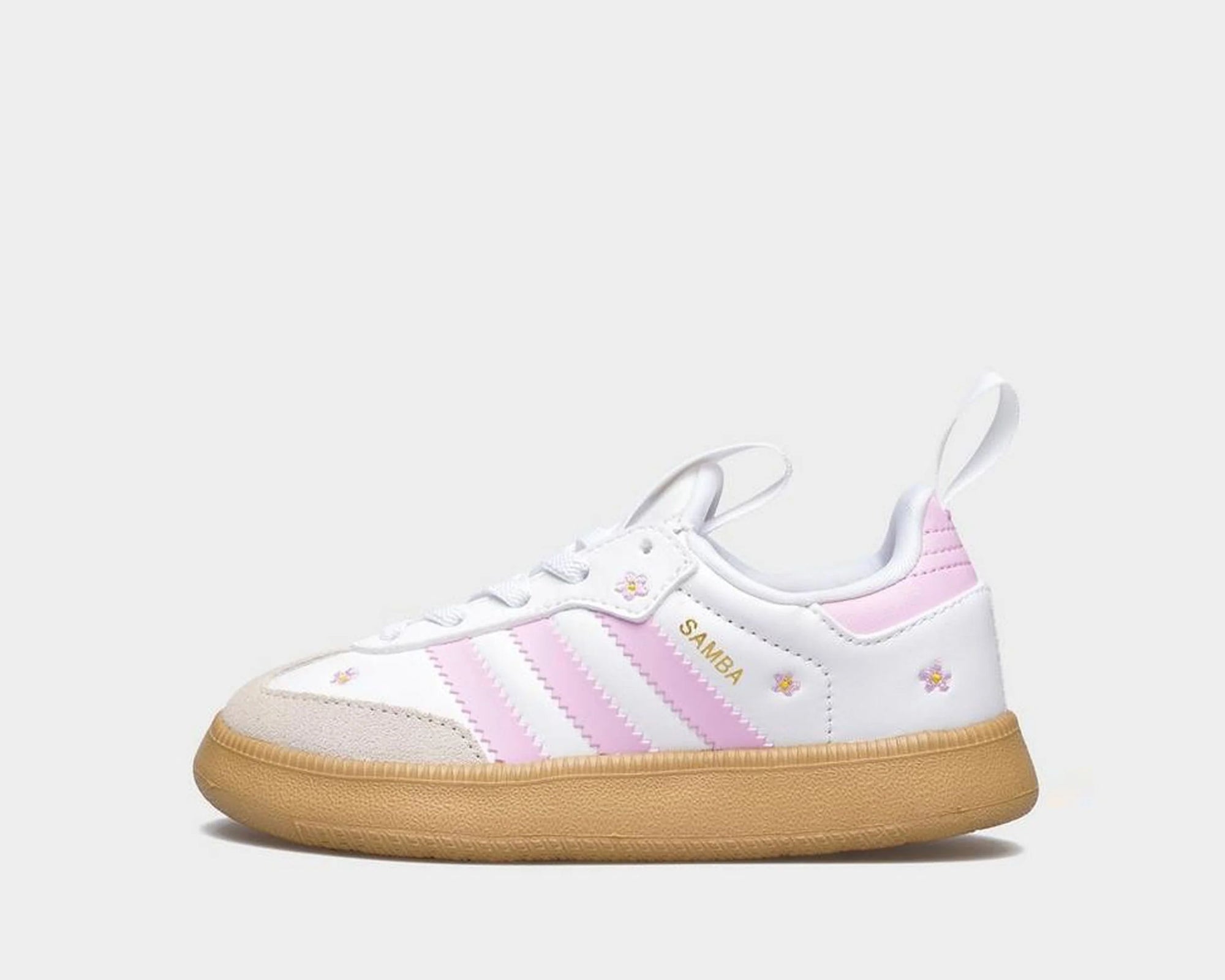 Adidas Original scarpa sneakers da ragazza Samba Quickon KK0457 Bianco-Rosa