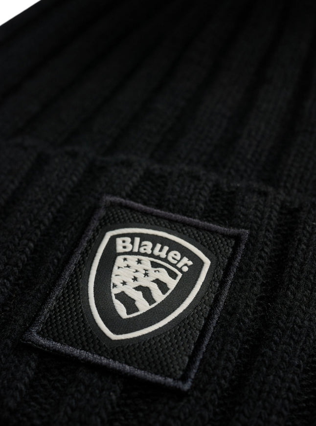Blauer Cappello Life Ribbed Hat 25WBLDA05337 Nero - logo