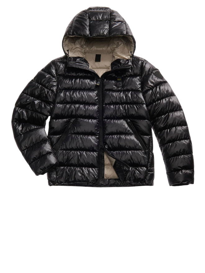 Blauer Giubbetto Uomo in Nylon Eco Adams - Nero - 25WBLUC02079-A05958 