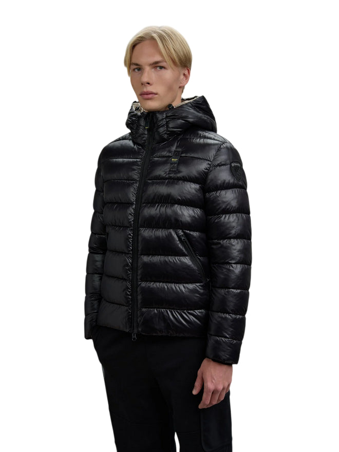 Blauer Giubbetto Uomo in Nylon Eco Adams - Nero - 25WBLUC02079- A05958 - fronte