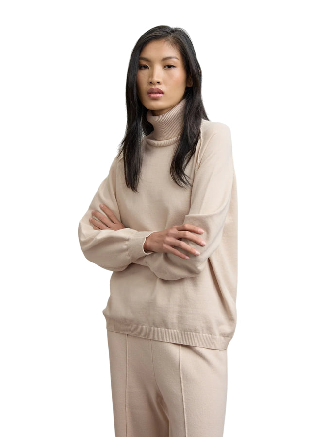 Blauer Maglia Donna Columbia 25WBLDM10321 006645 Beige chiaro – Maglione con Cuciture Sagomate e Calore Moderno