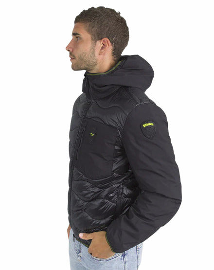 Blauer Piumino Uomo Albert 25WBLUC08078-006355-999 Nero vista laterale