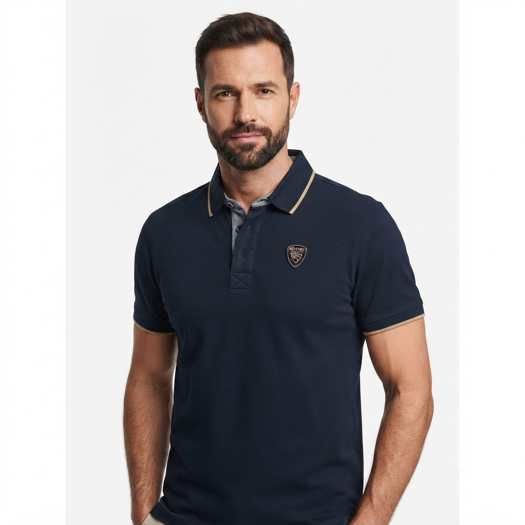 Blauer Polo Uomo Damon 26SBLUT02288 007479 888 Blu – Manica Corta
