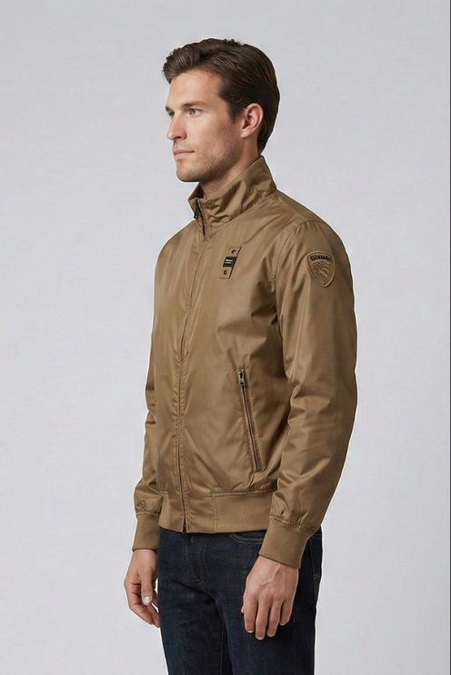 Blauer bomber leggero sfoderato Duxbury 26SBLUC11028 007462 340 Bronzo laterale