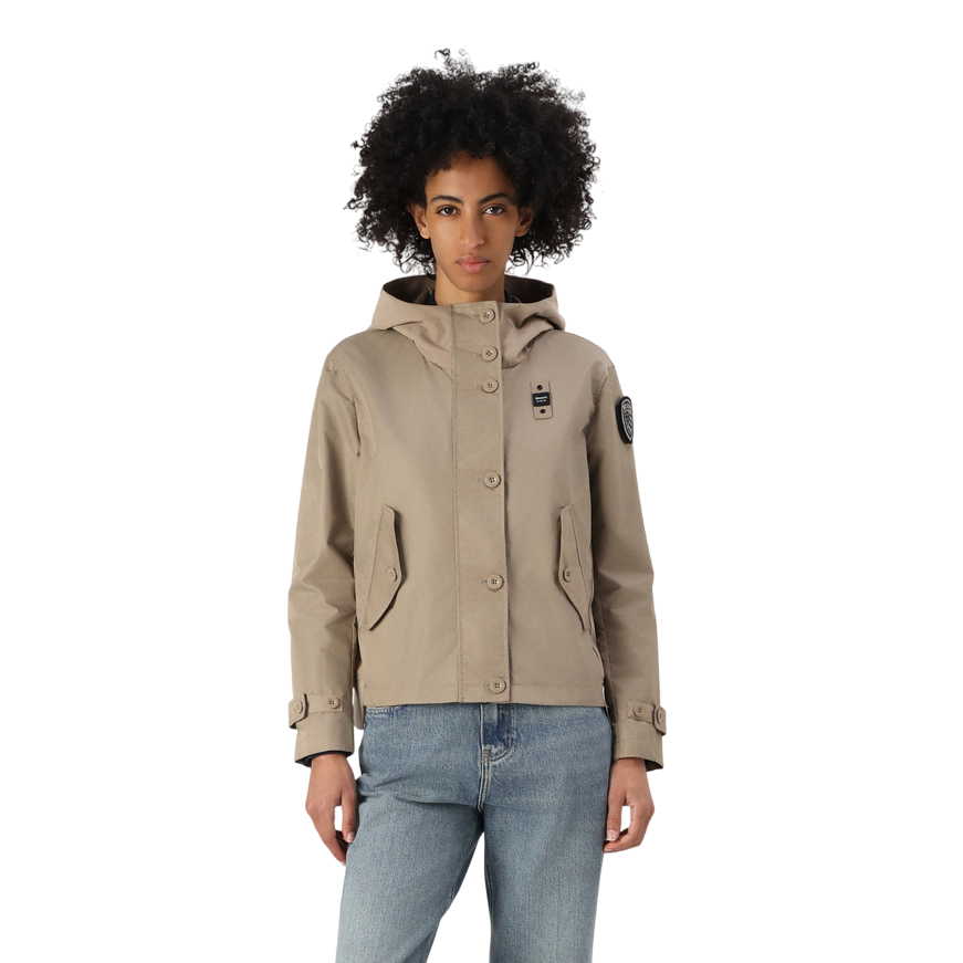 Blauer giacca liscia da donna con cappuccio Marcella 25SBLDC01222-007108 282 beige
