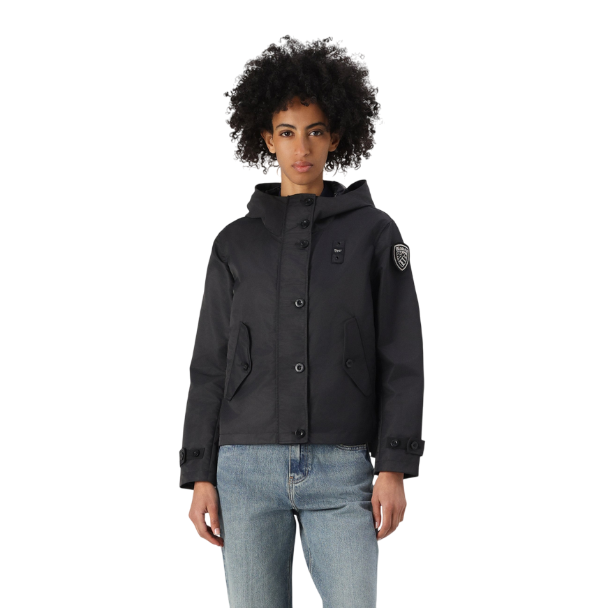 Blauer giacca liscia da donna con cappuccio Marcella 25SBLDC01222-007108 999 nero