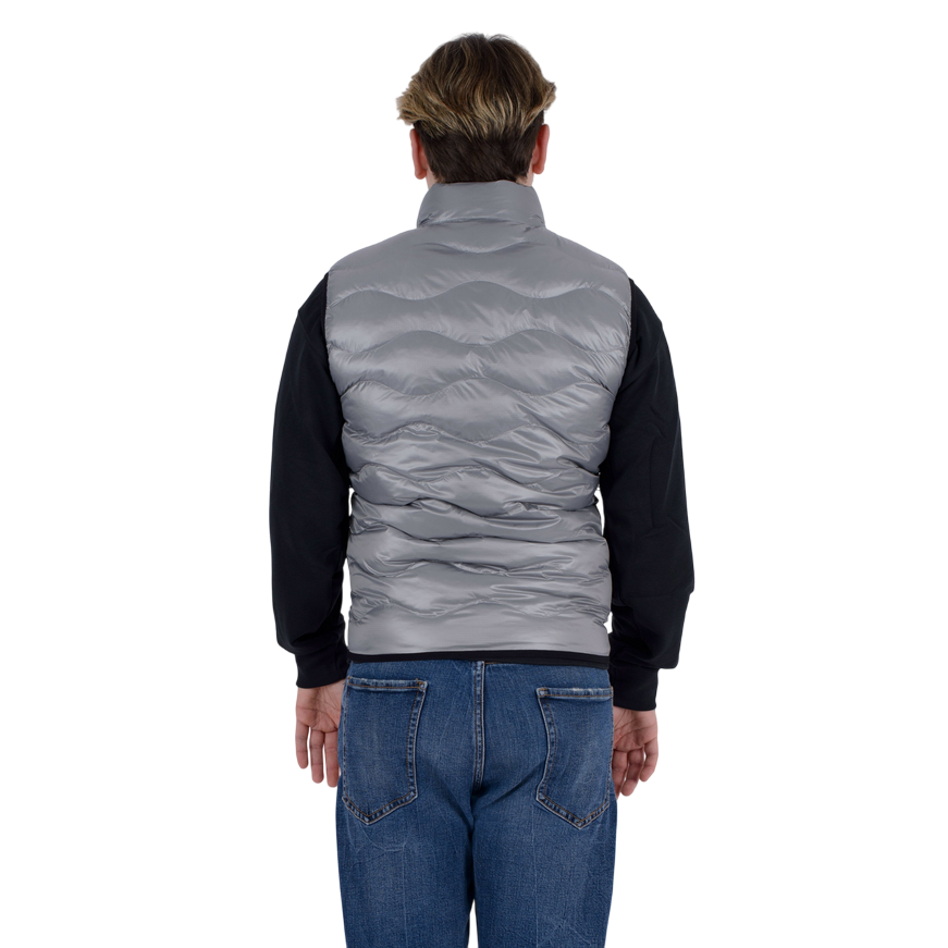Blauer giubbino smanicato da uomo con cuciture a onde Danny 25SBLUC02229 005958 937 grigio