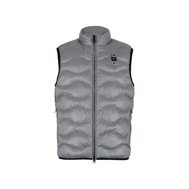 Blauer giubbino smanicato da uomo con cuciture a onde Danny 25SBLUC02229 005958 937 grigio
