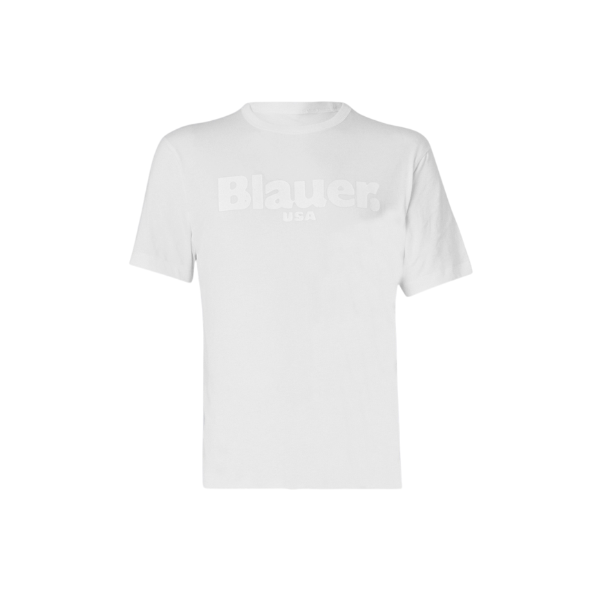 Blauer maglietta manica corta da uomo con logo avanti Bourne 25SBLUH02191 004547 100 bianco