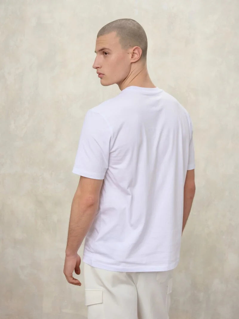 Blauer uomo maglietta in cotone manica corta 26SBLUH02284-007480 100 Bianco