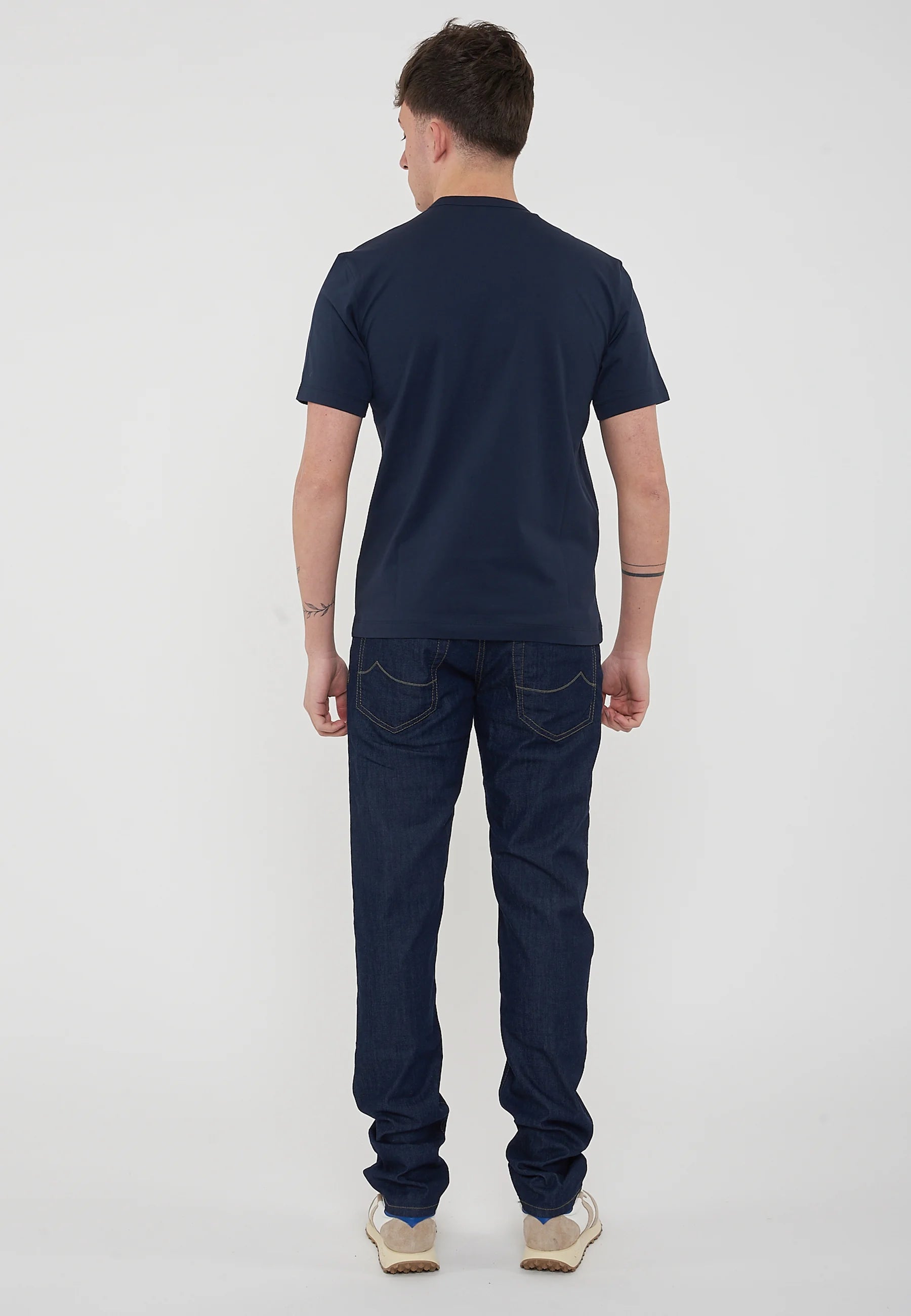 Blauer uomo maglietta in cotone manica corta 26SBLUH02284-007480 888 Blu dietro