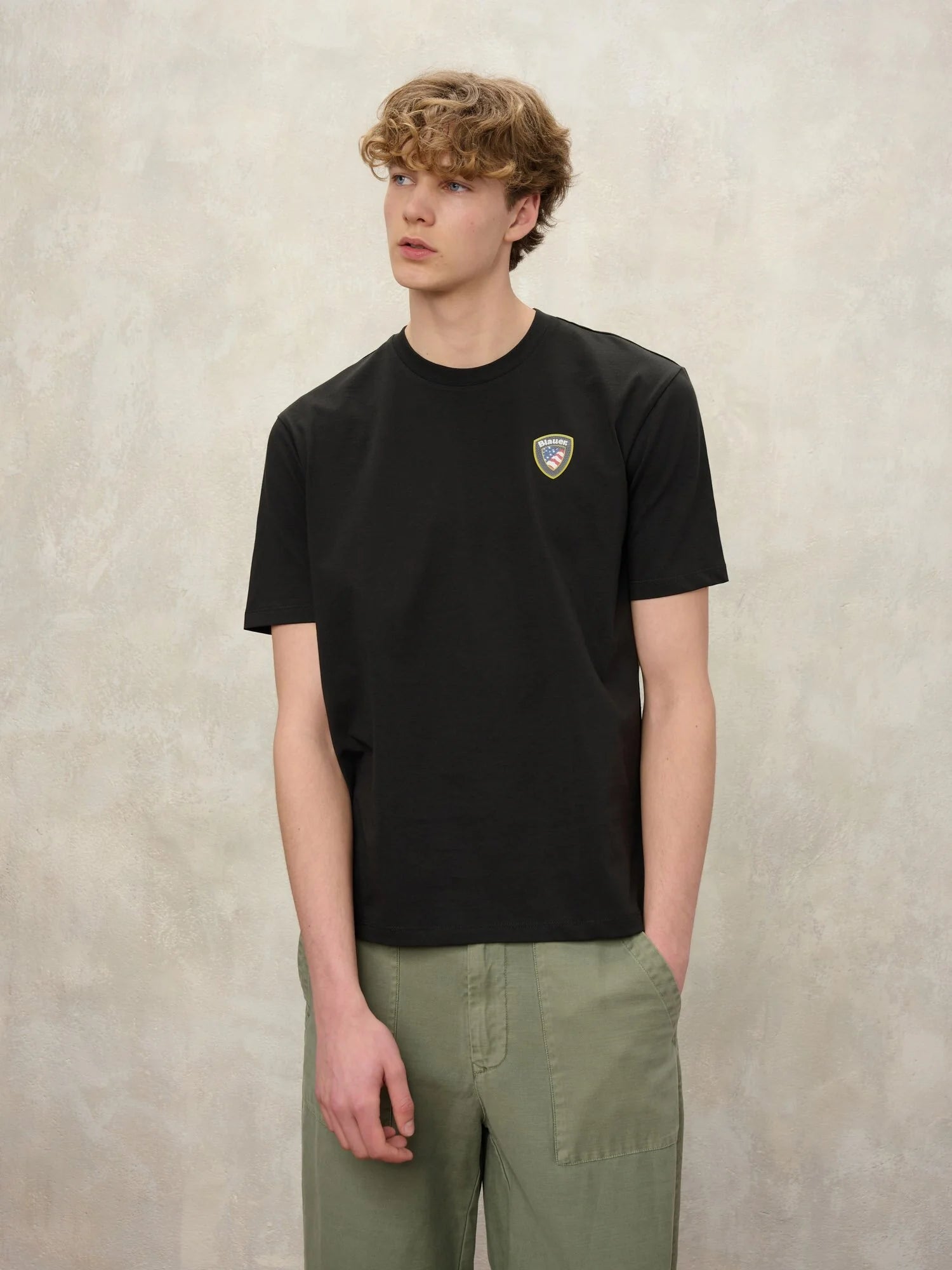 Blauer uomo maglietta in cotone manica corta 26SBLUH02284-007480 999 nero